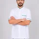 بلوز و شلوار کار سفید تمام دکمه پویاگستر تلخاب - نمای 5